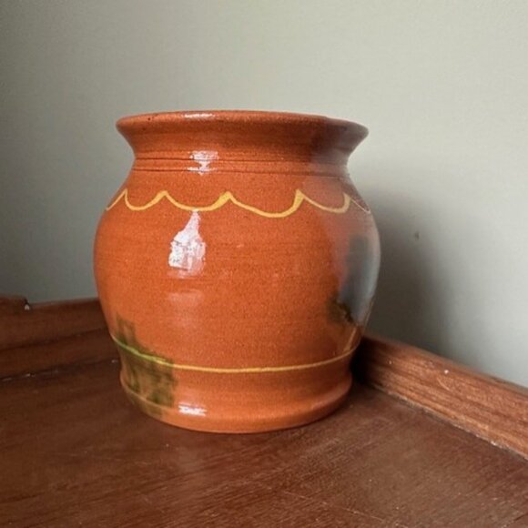 Vintage Pennsylvania Redware Pottery Pot - Picture 4 of 7
